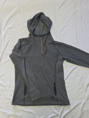 Women's Charcoal Hooded Pullover Sweatshirt - Cozy Lightweight Hoodie